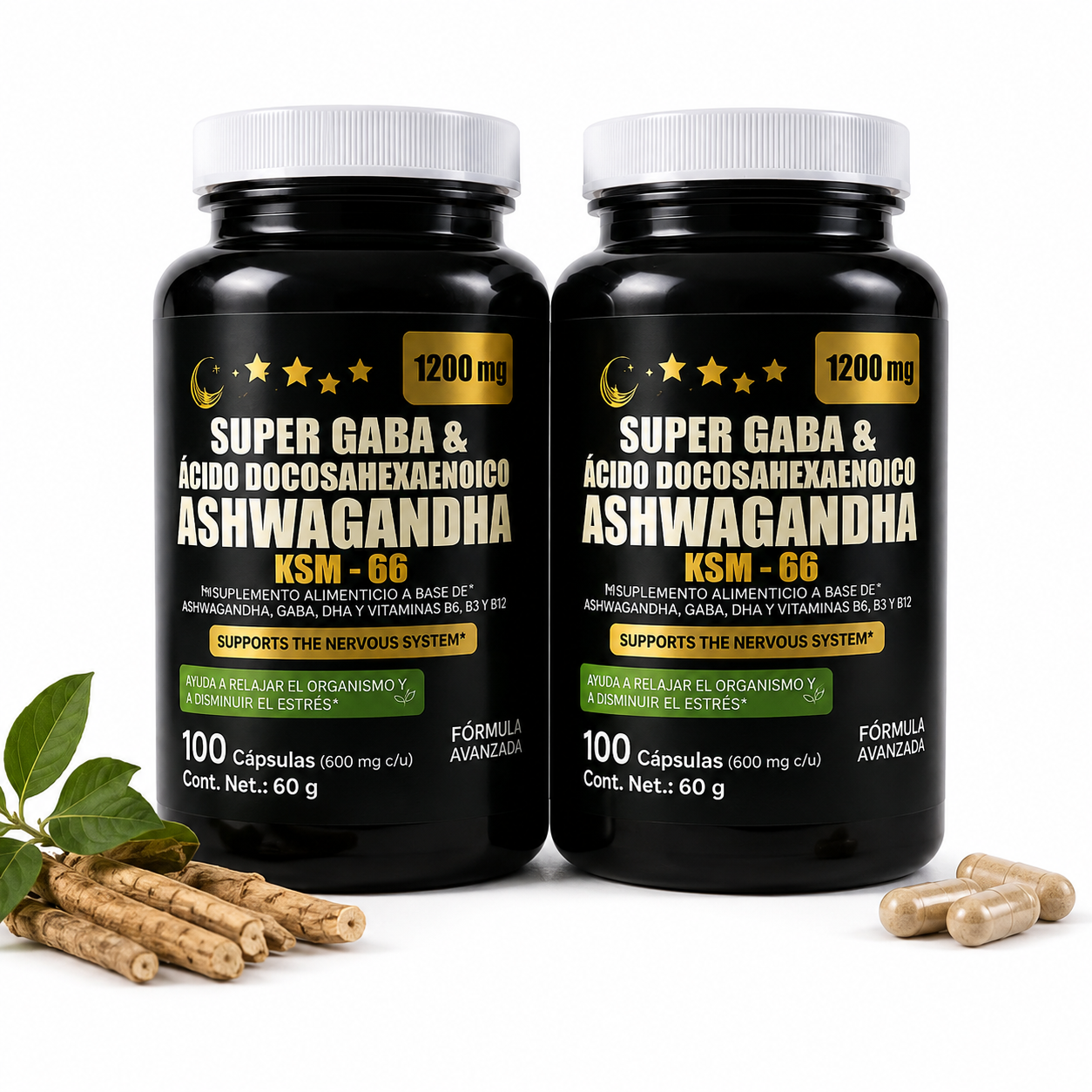 🌿 PACK X2 | ASHWAGANDHA KSM-66 + GABA